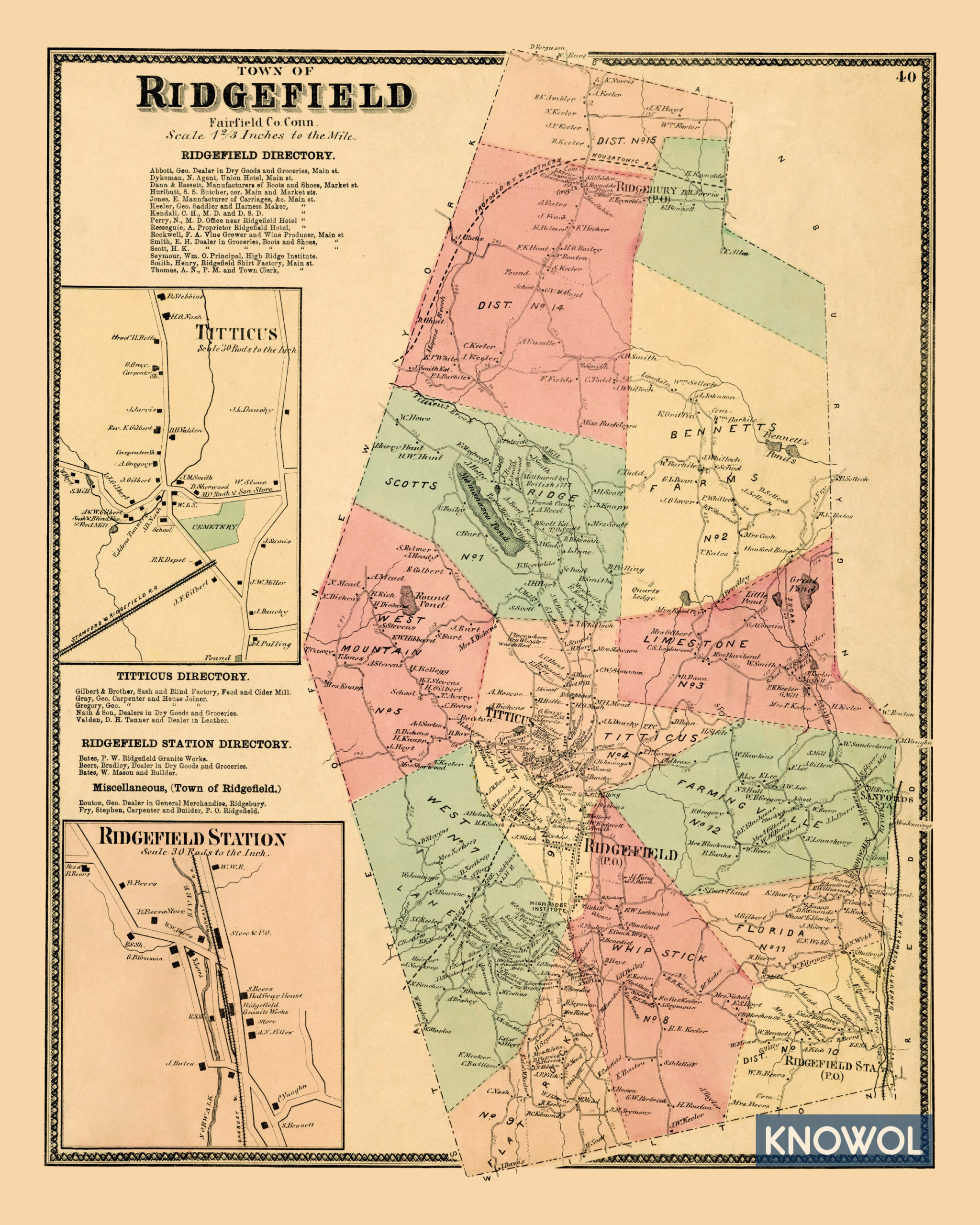 Printable CT Town Map
