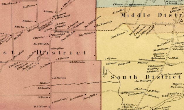 Beautifully restored map of Rocky Hill, CT from 1869