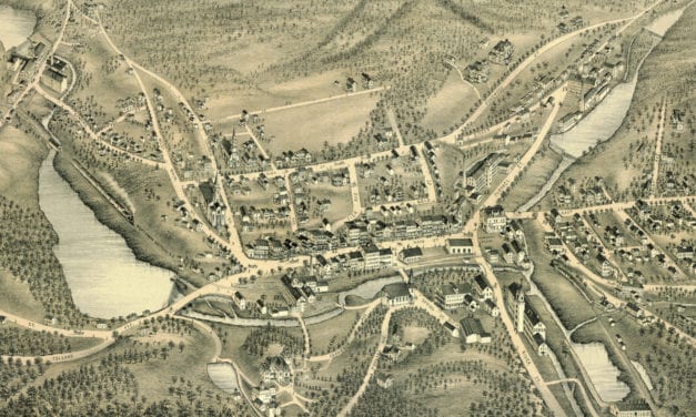 Beautifully restored map of Stafford Springs, CT from 1878