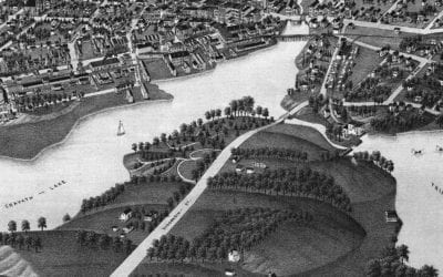 Beautifully restored map of Whitewater, Wisconsin from 1885