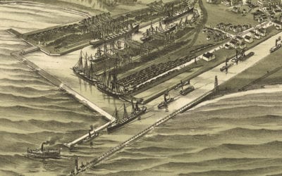 Beautifully detailed map of Ashtabula, OH from 1896