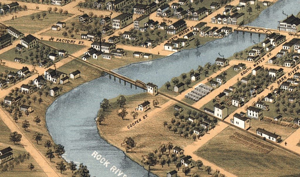 Beautifully restored map of Fort Atkinson, WI from 1870 KNOWOL