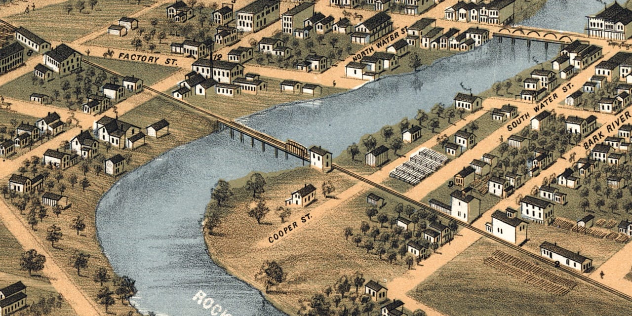 Beautifully restored map of Fort Atkinson, WI from 1870