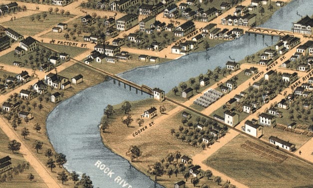 Beautifully restored map of Fort Atkinson, WI from 1870