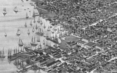 Beautifully restored map of Key West, Florida from 1884