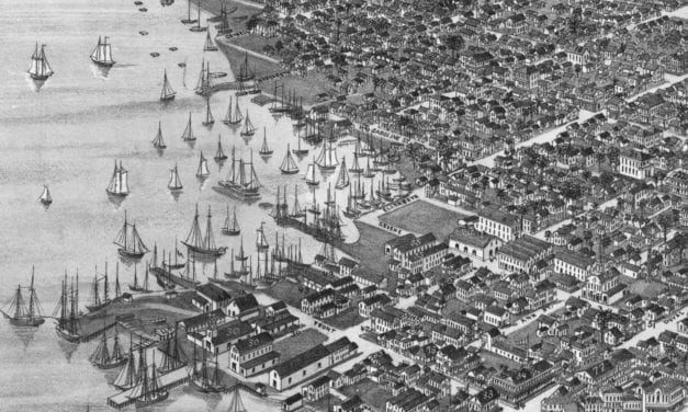 Beautifully restored map of Key West, Florida from 1884