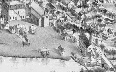 Beautifully detailed map of Medway, Massachusetts from 1887