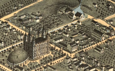 Beautifully detailed map of Salt Lake City, Utah from 1870