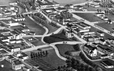 Beautifully restored map of Santa Fe, New Mexico from 1882