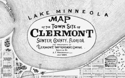 Beautifully detailed map of Clermont, Florida from 1884