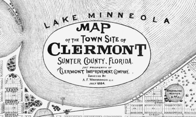 Beautifully detailed map of Clermont, Florida from 1884