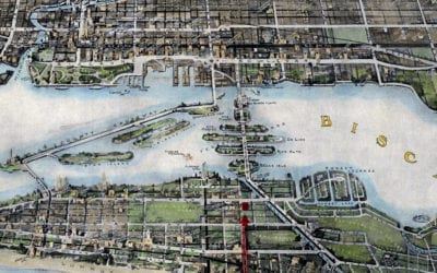 Beautifully restored map of Miami, Florida from 1934