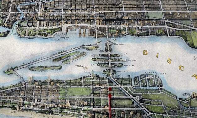 Beautifully restored map of Miami, Florida from 1934