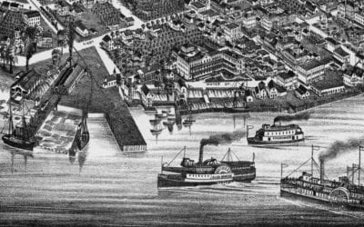 Beautifully detailed map of Palatka, Florida from 1884