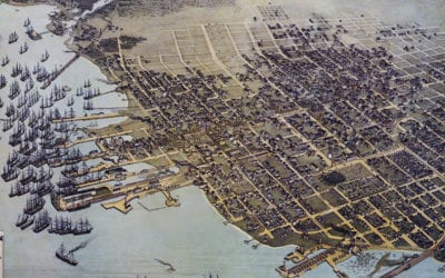 Beautifully restored map of Pensacola, Florida from 1896