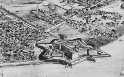 Beautifully restored map of St. Augustine, Florida from 1885