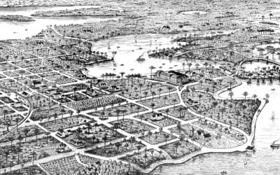 Beautifully detailed map of Winter Park, FL from 1885