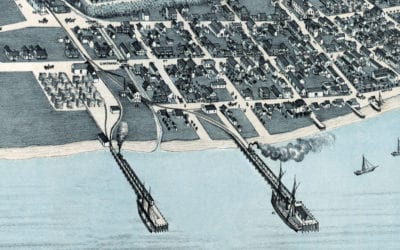 Beautifully restored map of Corpus Christi, Texas from 1887