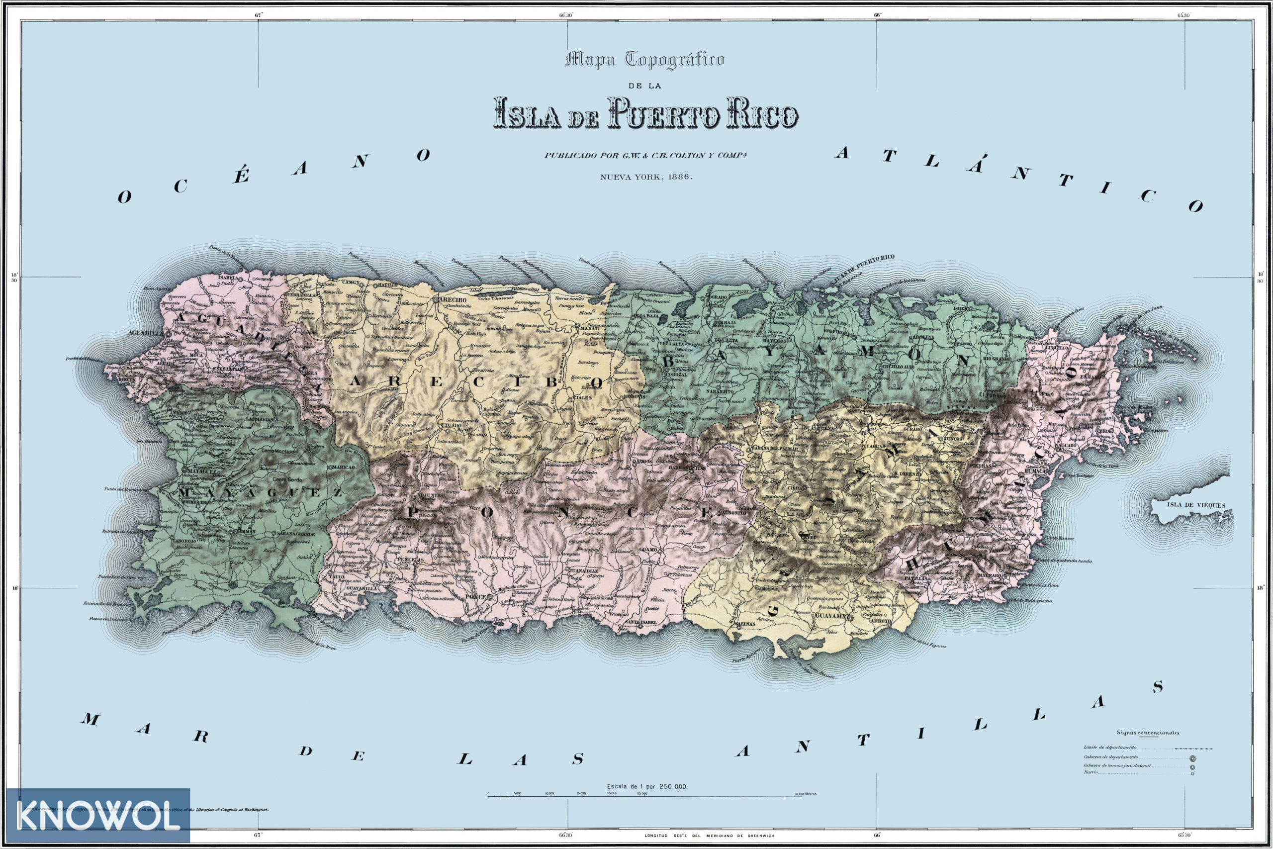 arecibo and san juan puerto rico map