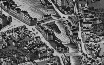 Beautifully restored map of Exeter, New Hampshire from 1884