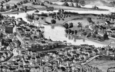Beautifully restored map of Ipswich, Massachusetts from 1893