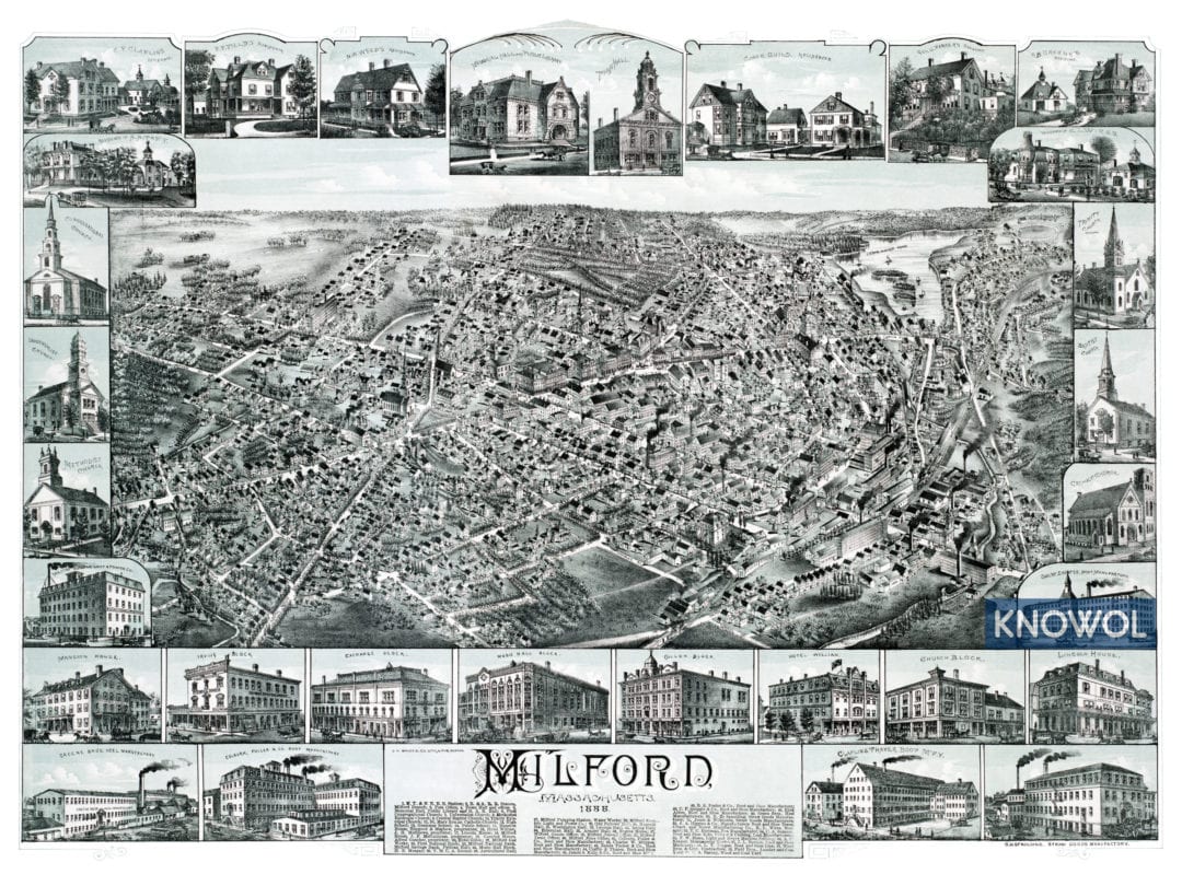 Map Of Milford Massachusetts