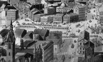 Beautifully detailed view of Providence, Rhode Island in 1894
