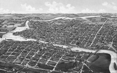 Beautifully restored map of Watertown, Wisconsin from 1885