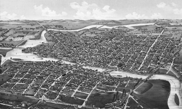 Beautifully restored map of Watertown, Wisconsin from 1885