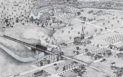 Beautifully restored map of New Braunfels, Texas from 1881