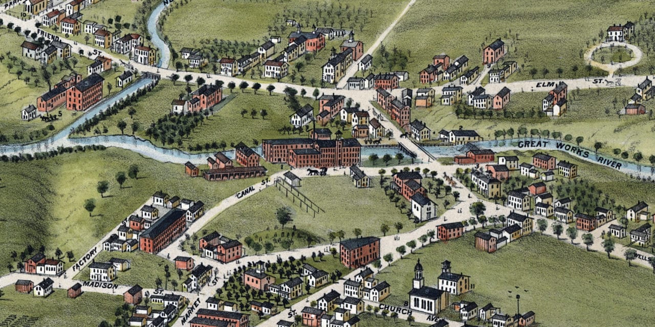 Beautifully Restored Map of North Berwick, Maine from 1877