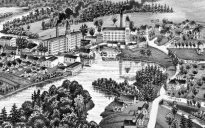 Beautifully restored map of North Billerica, MA from 1887