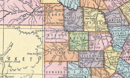 Beautifully detailed map of Texas Railroads from 1876
