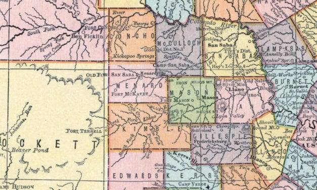 Beautifully detailed map of Texas Railroads from 1876