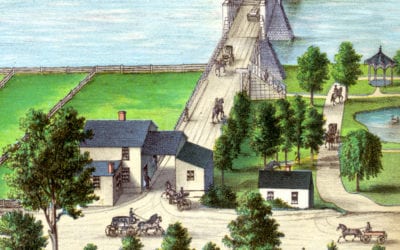 Beautifully restored map of Ottawa, Illinois from 1875