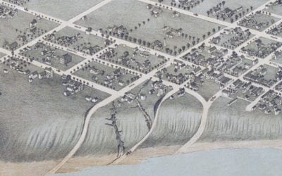 Beautifully restored map of Bastrop, Texas from 1887