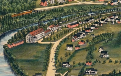 Beautifully detailed map of Housatonic, MA from 1890