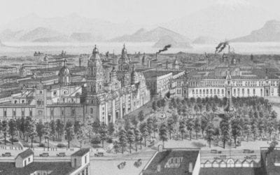 Beautifully detailed map of Mexico City, Mexico from 1890