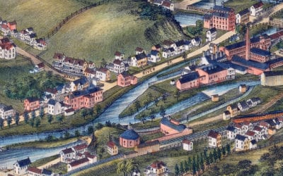 Bird’s Eye View of North Adams, Massachusetts in 1881