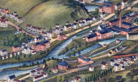 Bird’s Eye View of North Adams, Massachusetts in 1881