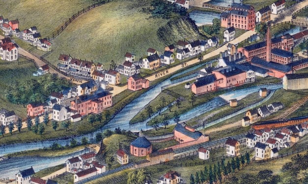 Bird’s Eye View of North Adams, Massachusetts in 1881