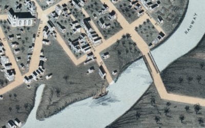 Beautifully detailed map of Rahway, New Jersey from 1874