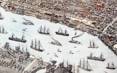Beautifully restored map of Savannah, Georgia from 1891