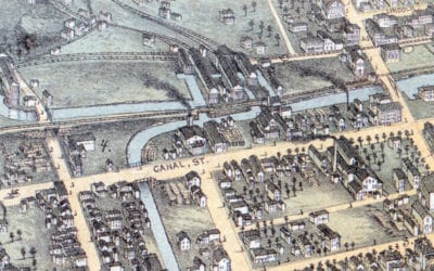 Beautifully restored map of Wilkes-Barre, PA from 1872
