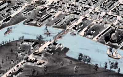 Beautifully restored map of Wilmington, Delaware from 1874