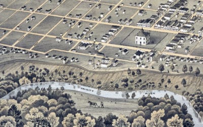 Beautifully restored map of Fort Worth, Texas from 1876