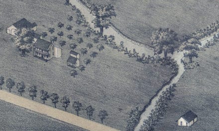 Historic old map shows bird’s eye view of Brenham, Texas in 1881