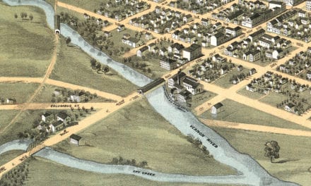 Beautifully restored map of Mount Vernon, Ohio from 1870