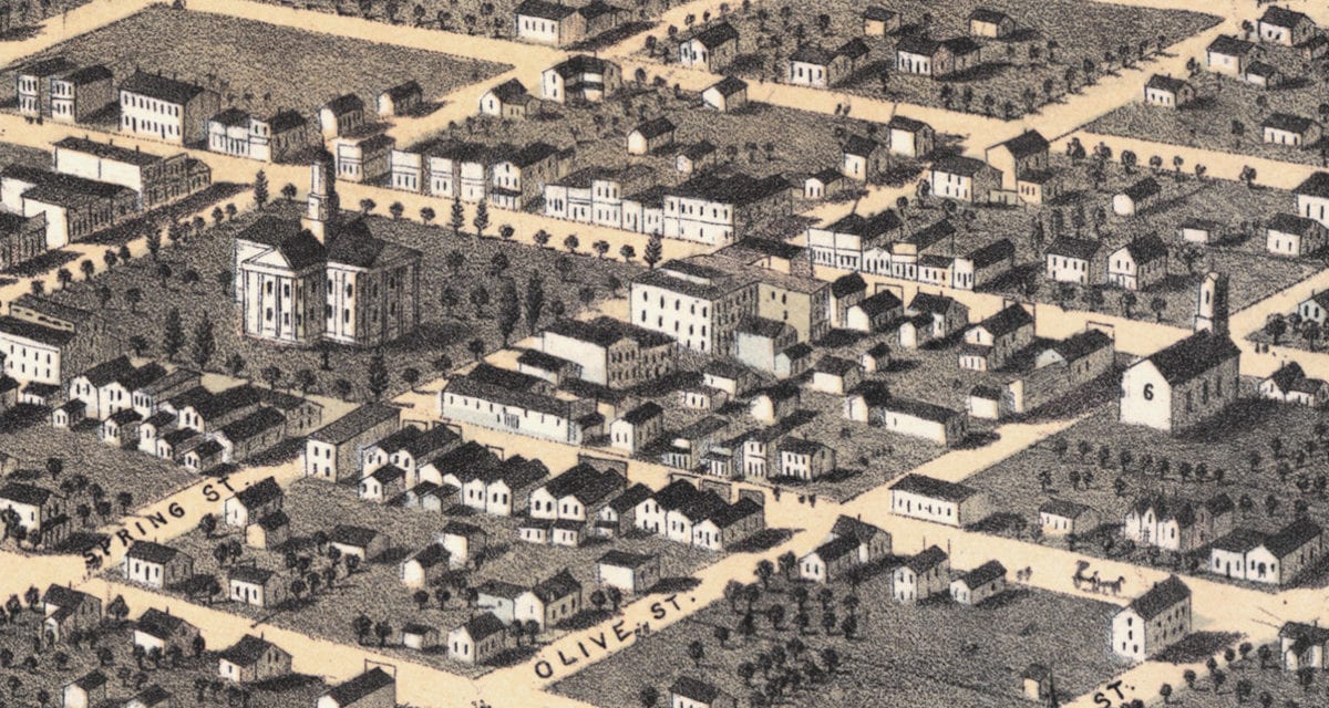 Beautifully restored map of Newton, Iowa from 1868