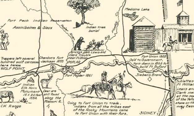 Map of Frontier Montana, a one page history dedicated to the Old Timers